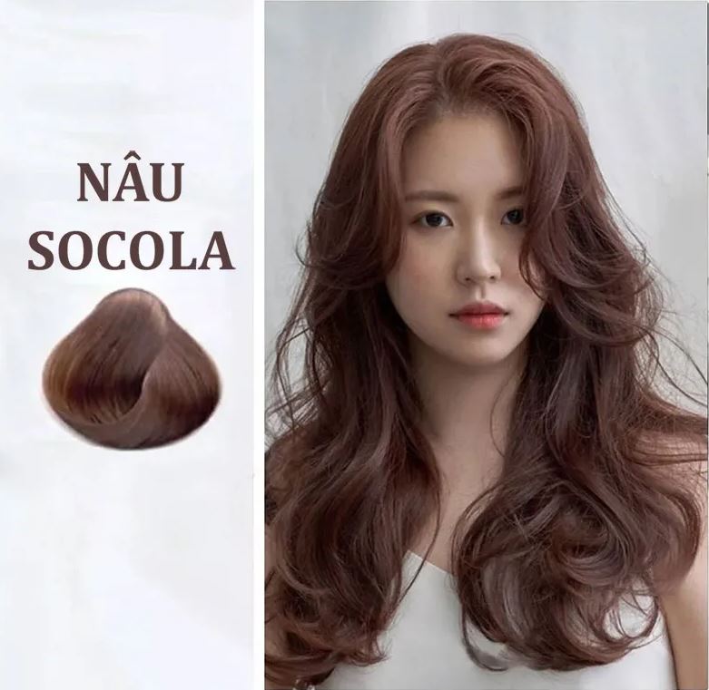 Nâu socola ánh đồng