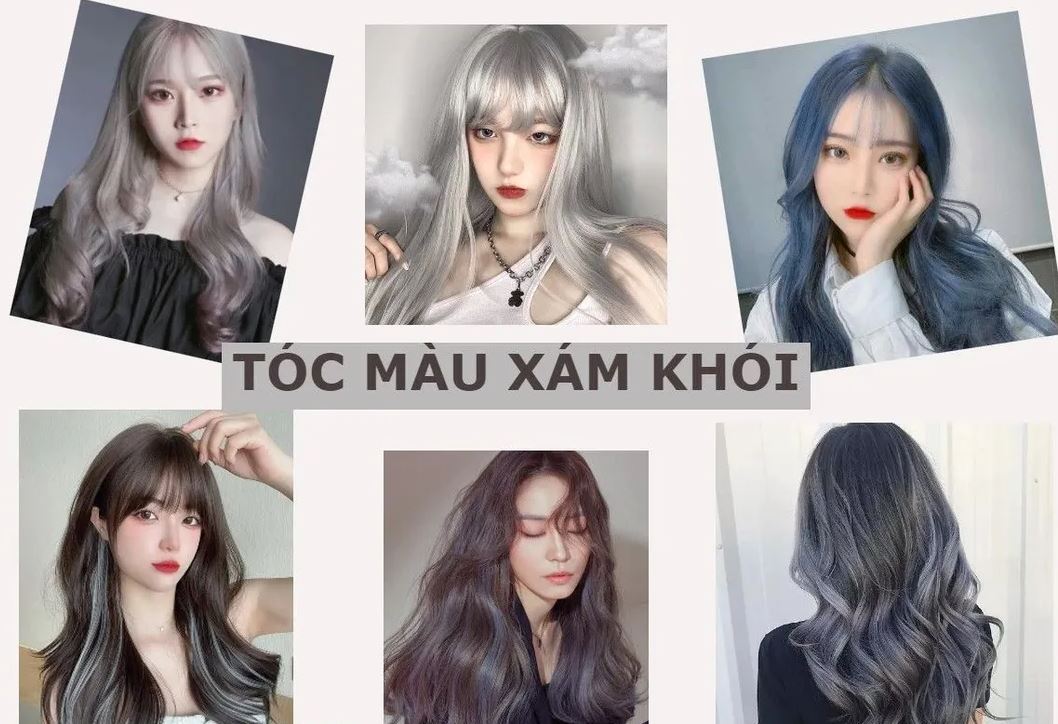 Một trong những màu nhuộm sáng da là màu tóc xám khói