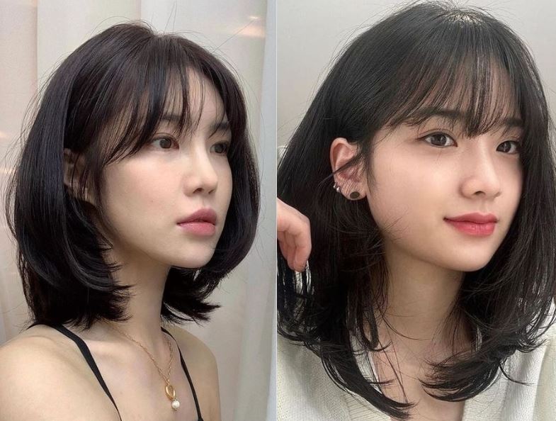 tóc bob ngắn uốn cụp
