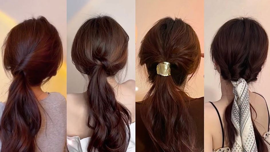 Tóc buộc thấp kiểu hàn quốc