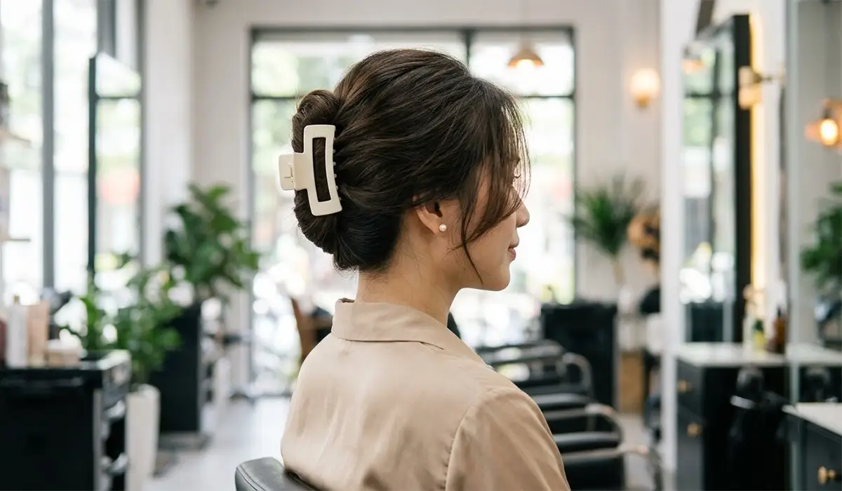 6. Tóc kẹp càng cua kiểu Pháp