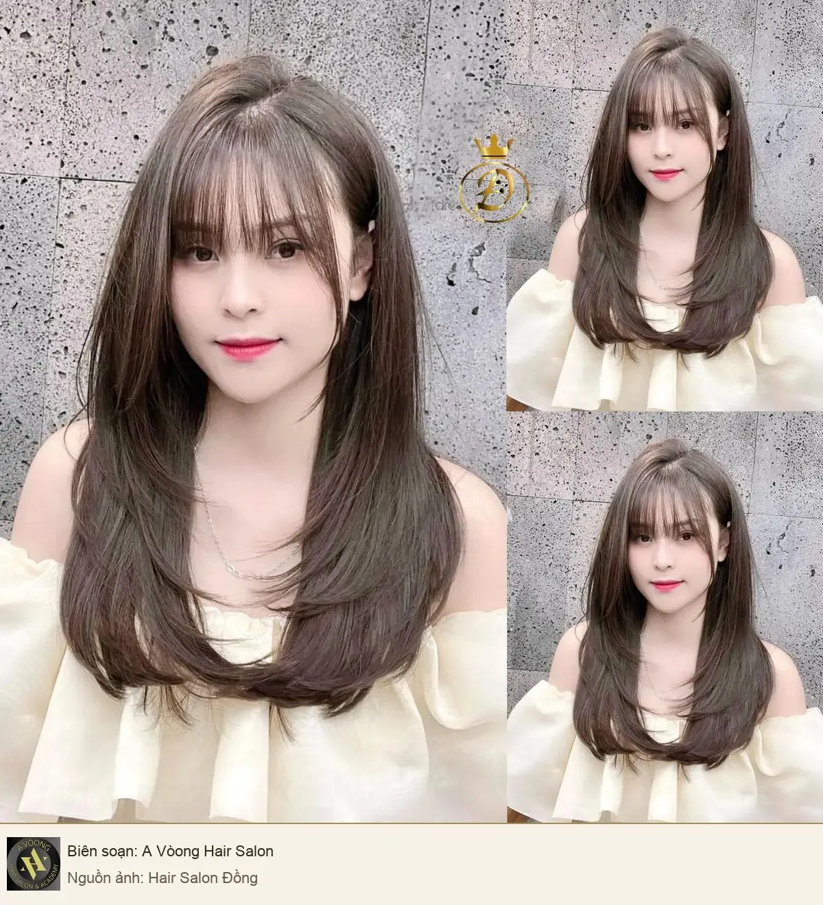 Ảnh ghép kiểu tóc layer do Hair Salon Đồng giới thiệu