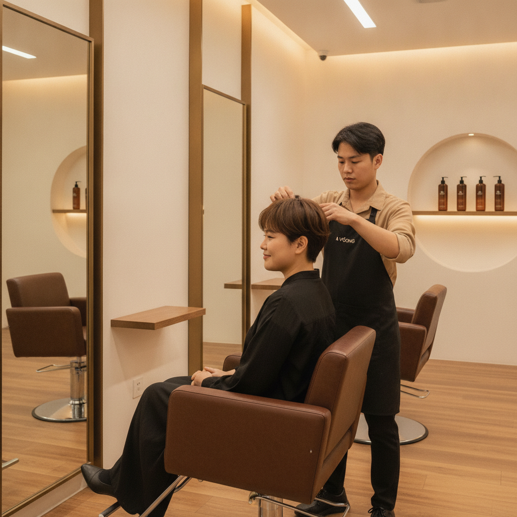 Cách Chọn Kiểu Tóc Tém Đẹp Dành Cho Gương Mặt Tròn Tại A Vòong Hair Salon