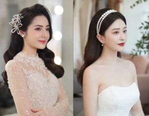 Tóc xoăn sóng nhẹ cho cô dâu thanh lịch và lãng mạn