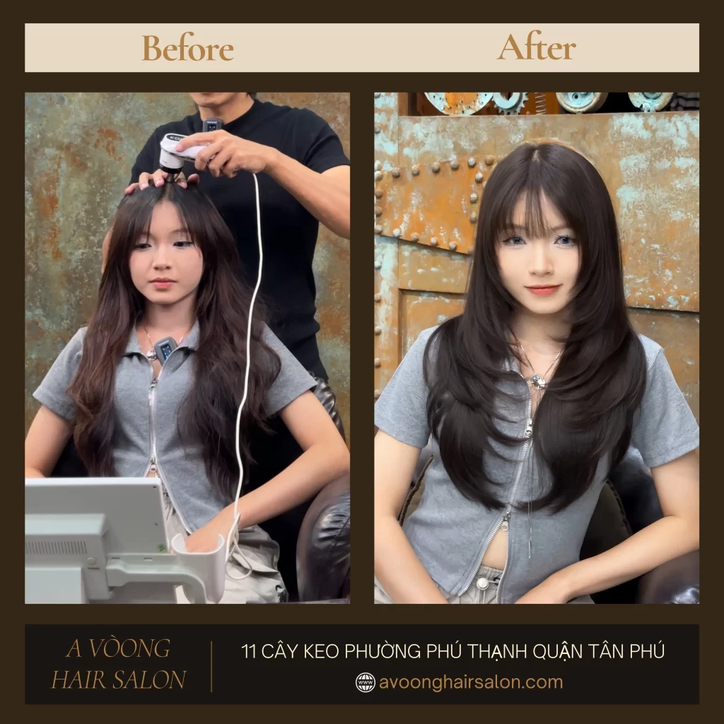 uốn tóc tại a voòng hair salon tân phú
