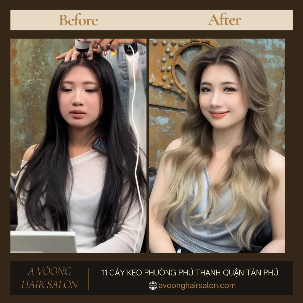 hình ảnh trước và sau khi làm tóc